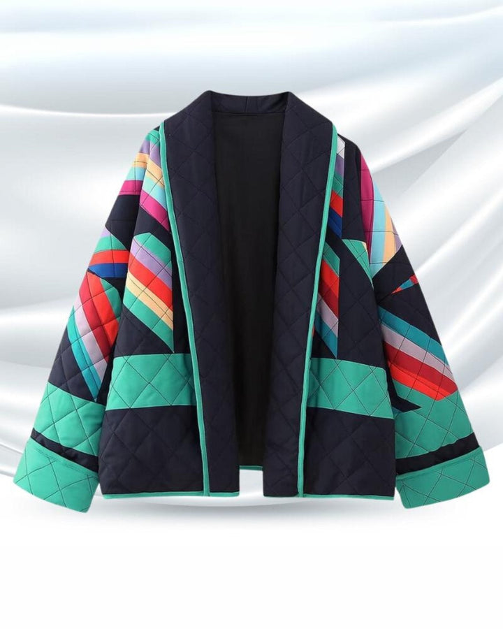 Marisa | Colour-Block Quilted Jacket