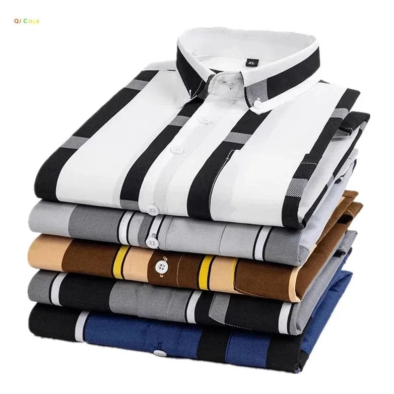 Mark | Brown Vertical-Stripe Shirt