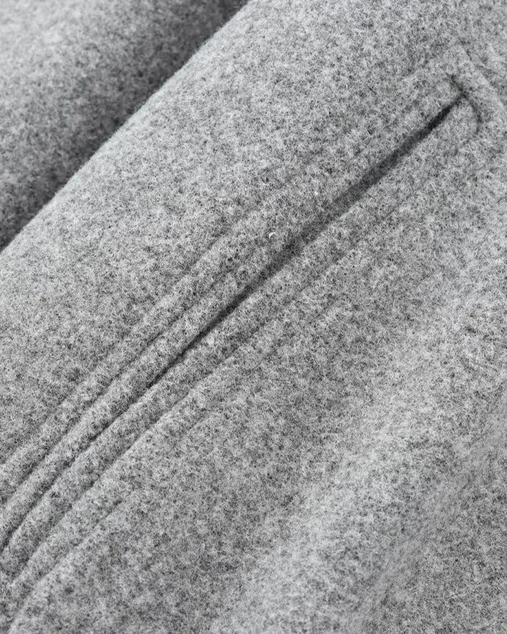 Meg | Grey Cropped Bomber Jacket