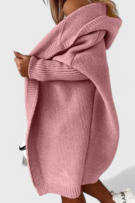 Meg | Grey Hooded Wrap Cardigan