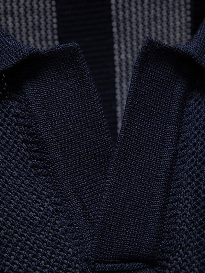 Murray | Textured Beige Knit Polo