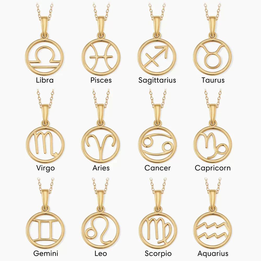 Astrological Sign Pendant Necklace
