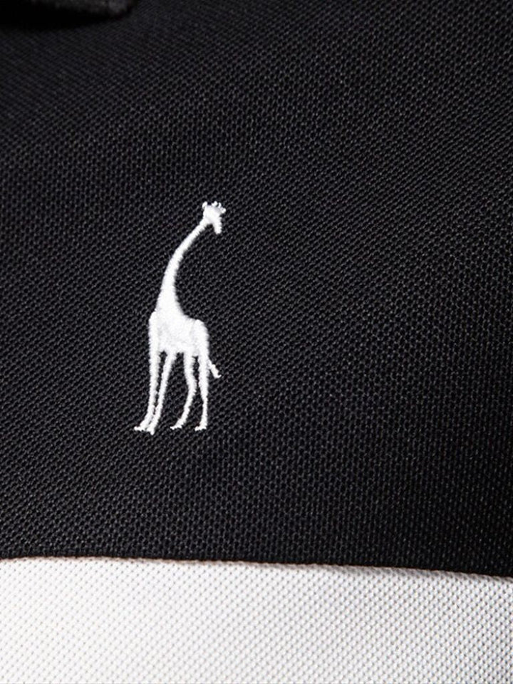 Nicholas | White Contrast-Stripe Polo
