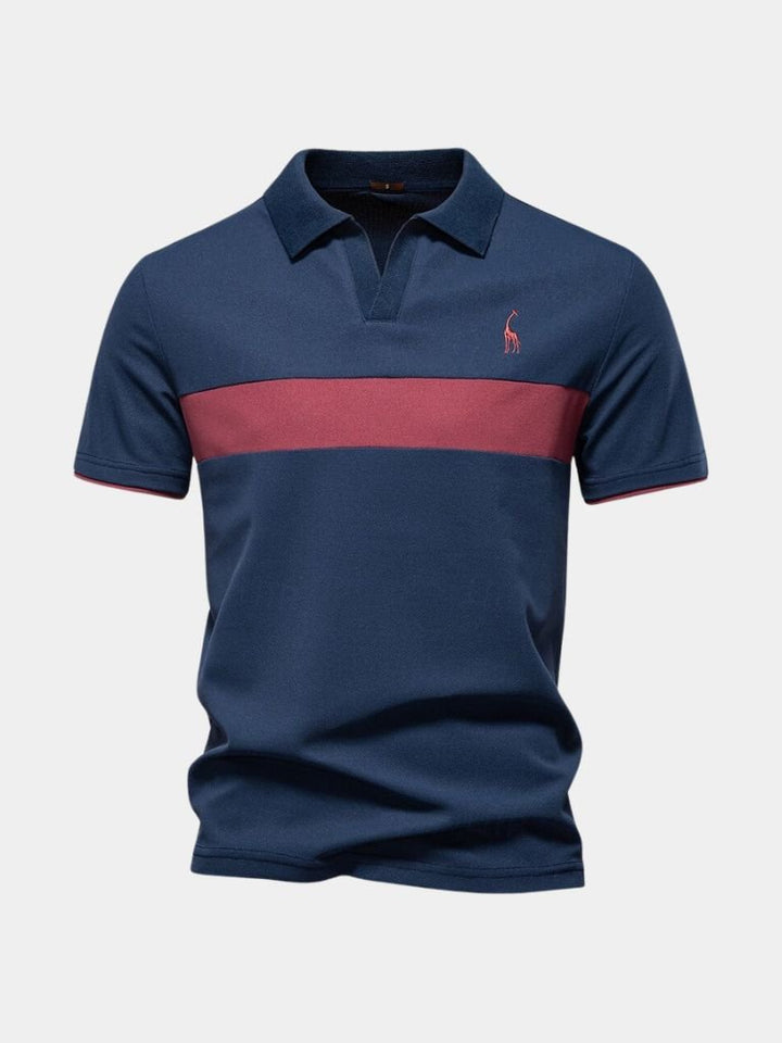 Nicholas | White Contrast-Stripe Polo
