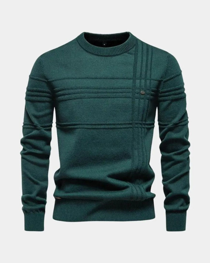 Noel | Cream Striped Crew-Neck Jumper