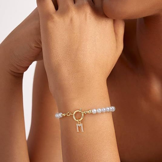 Personalized Golden Letter Bracelets - Auden Key
