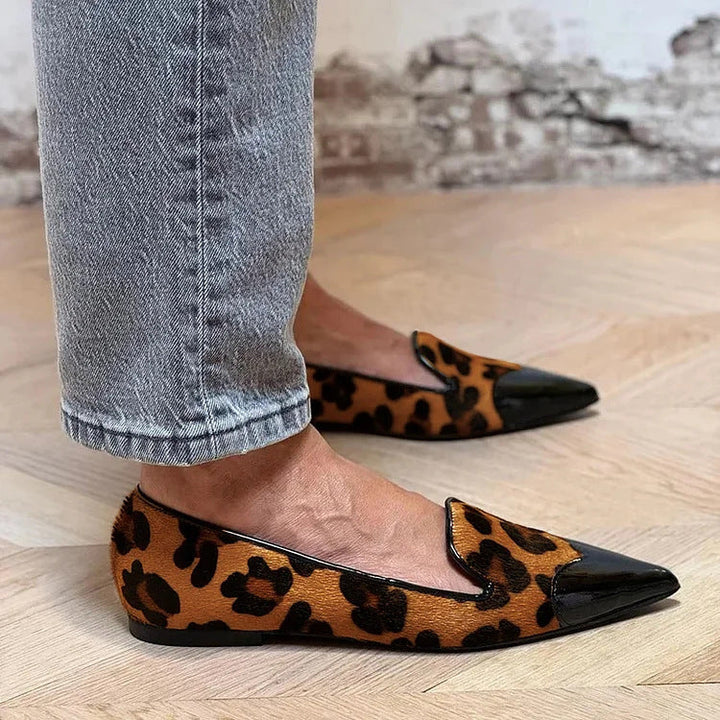 Avera | Leopard-Print Charm Loafers