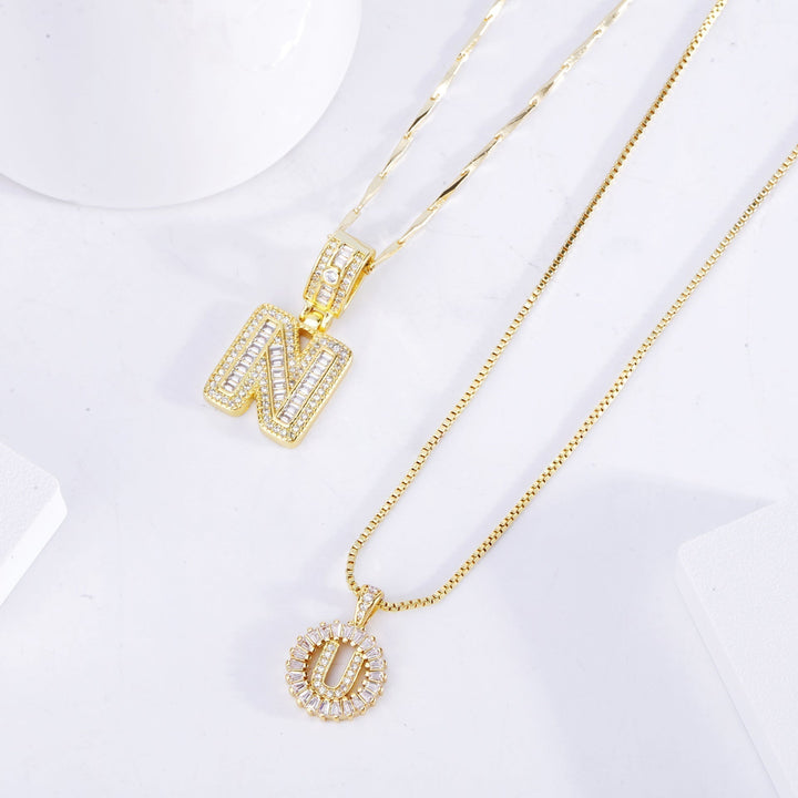 Personalized Moissanite Initial Pendant Necklace