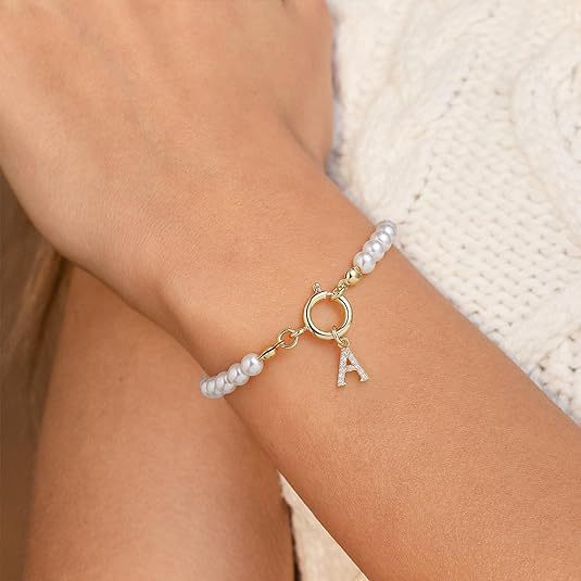 Personalized Golden Letter Bracelets - Auden Key