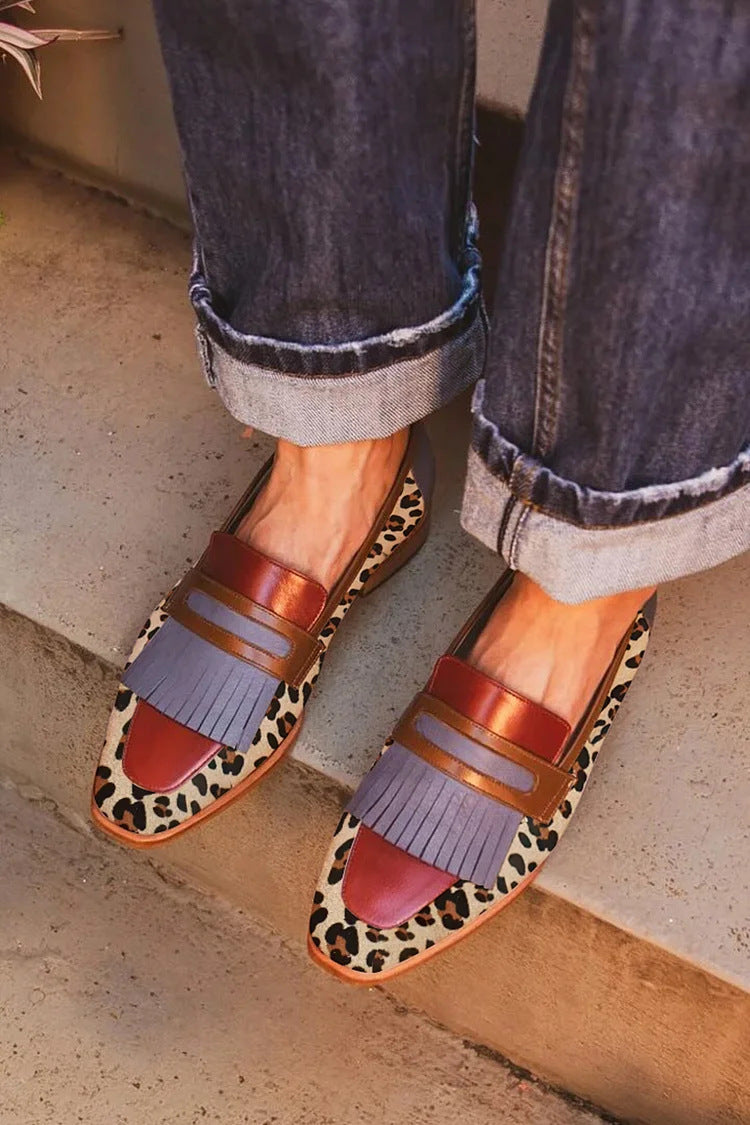 Zelda | Elegant Leopard-Print Loafers