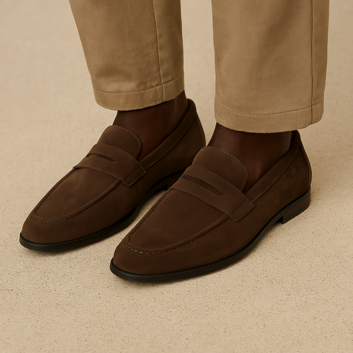 Dennis | Old-Money Suede Penny Loafers