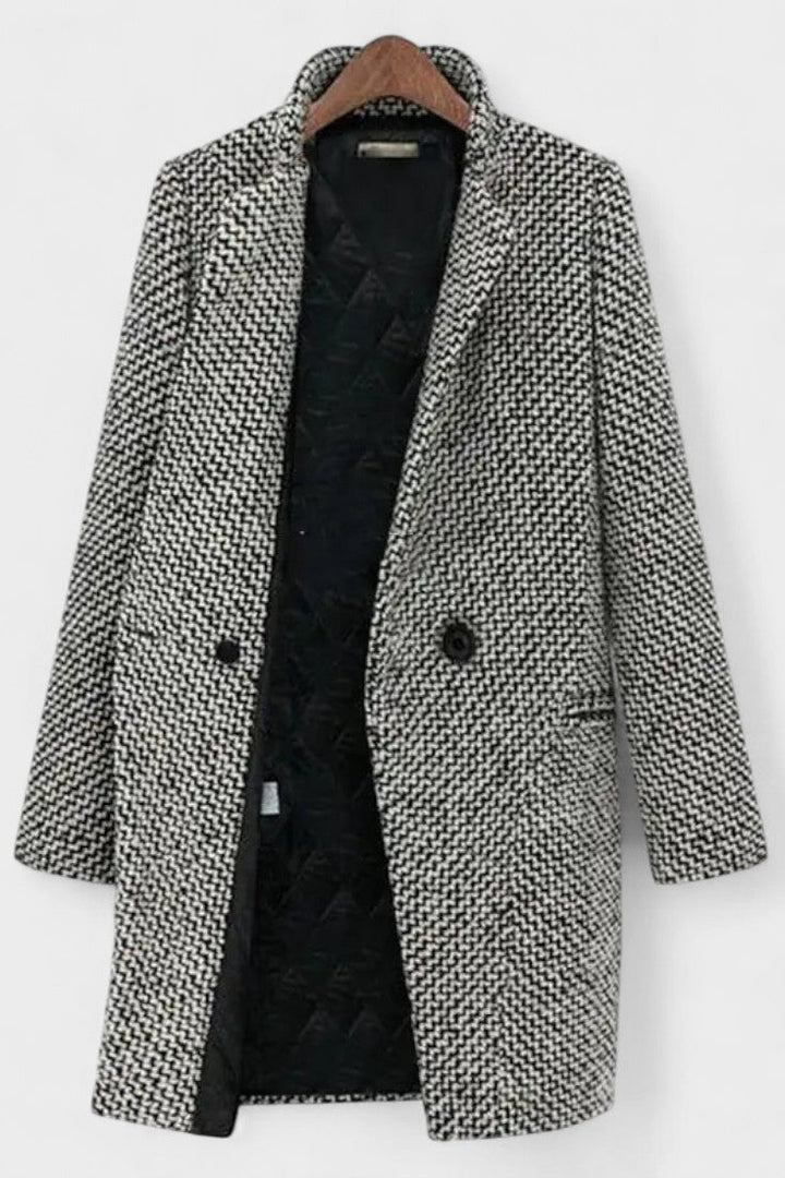 Olive | Grey Textured Long Coat