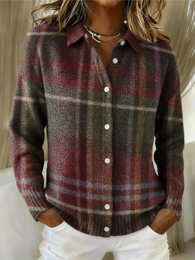 Eleanor | Timeless Checked Cardigan