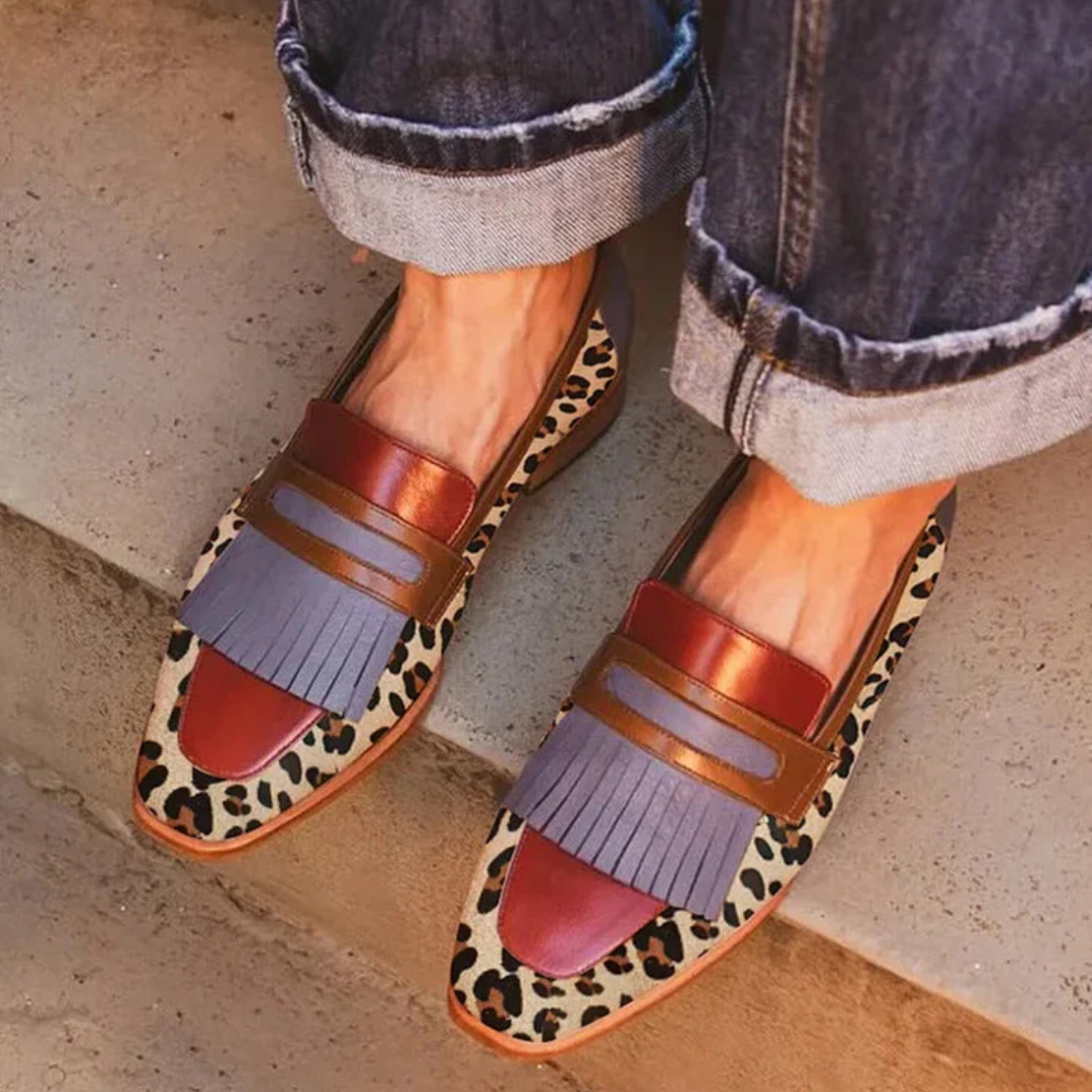 Zelda | Elegant Leopard-Print Loafers