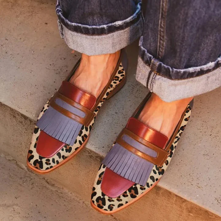 Zelda | Elegant Leopard-Print Loafers