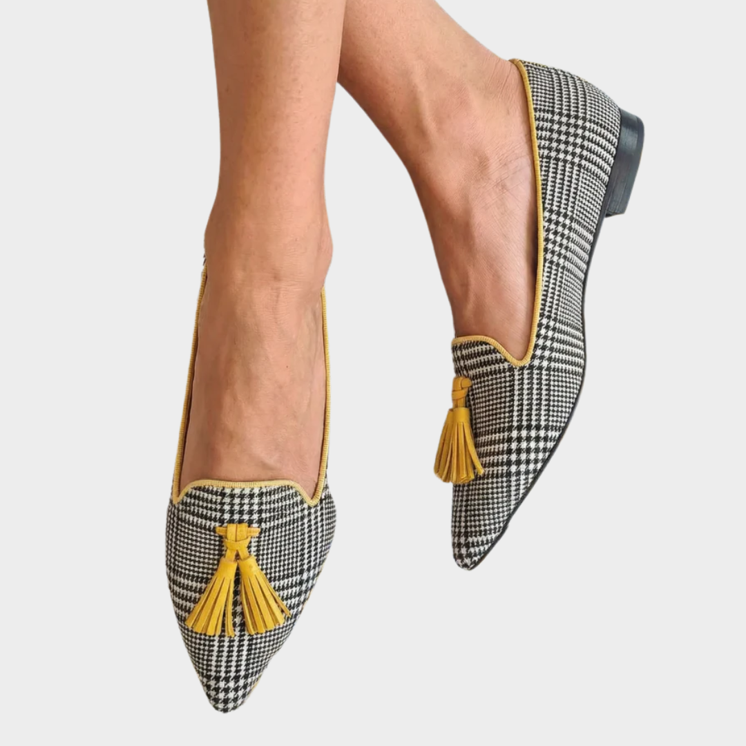 Odessie | Modern check-print Loafers