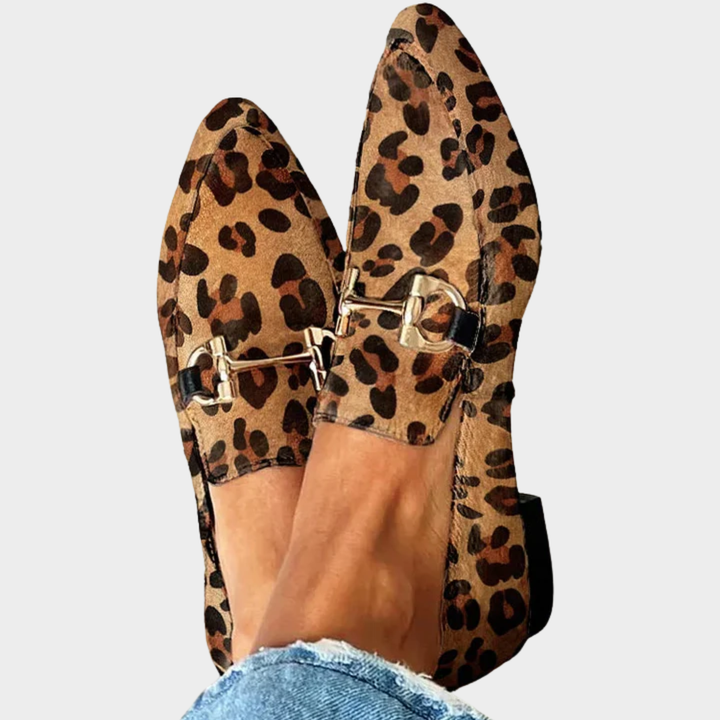 Gia | Elegant Leopard-Print Loafers