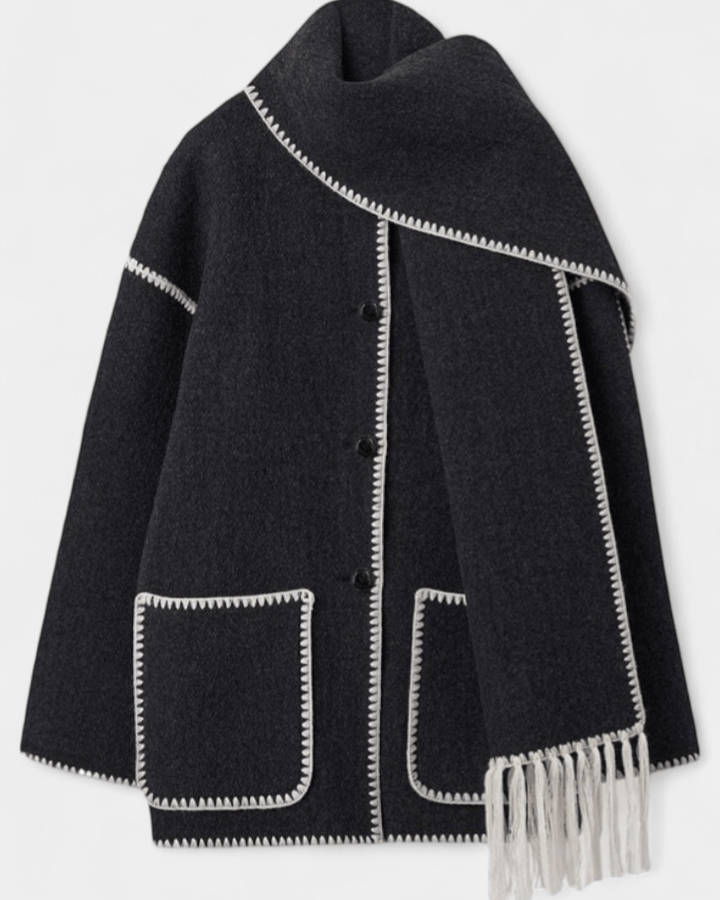Pauline | Camel Scarf Coat