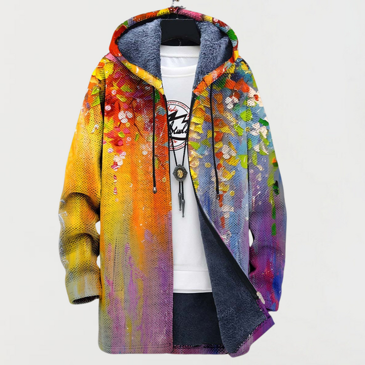 Katharina – Contemporary Coat Featuring Abstract Art Designs