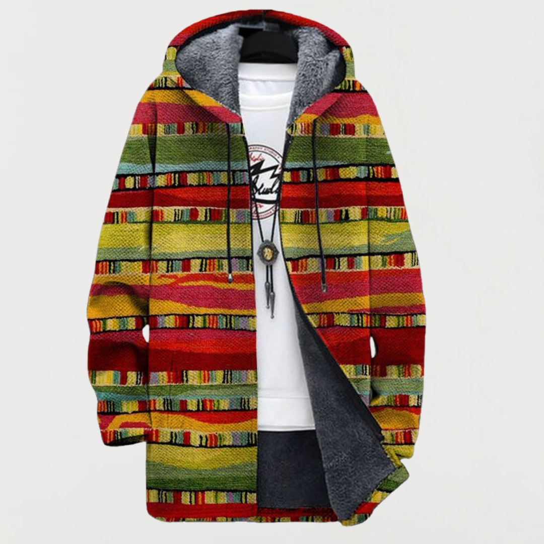 Lina – Bohemian Striped Cardigan