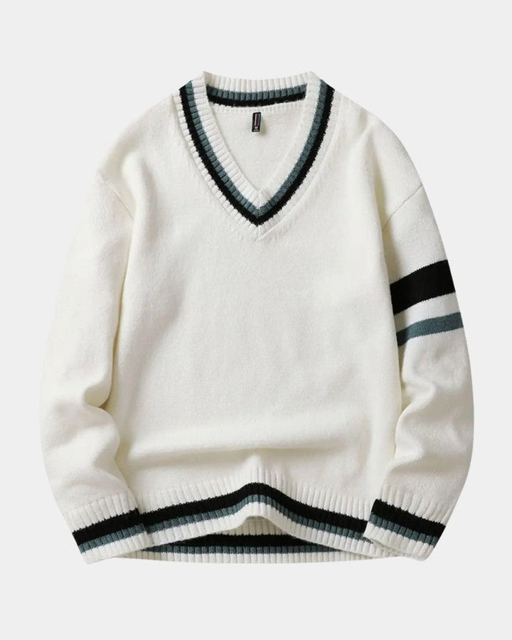 Ross | Black V-Neck Jumper