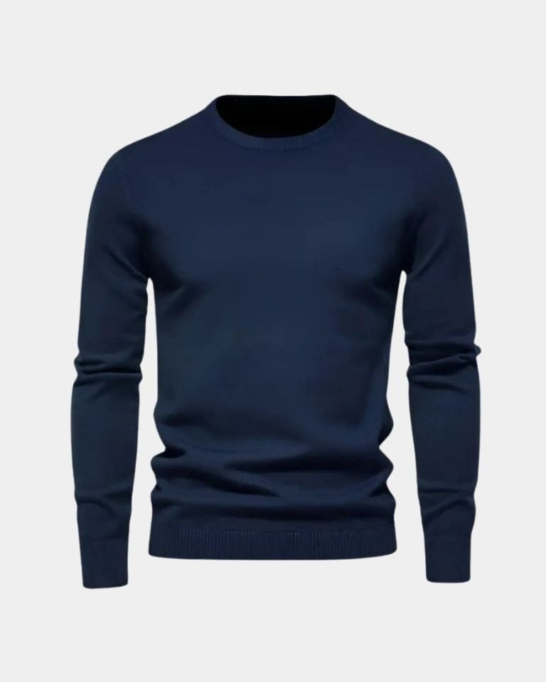 Rhys | Blue Crew-Neck Jumper