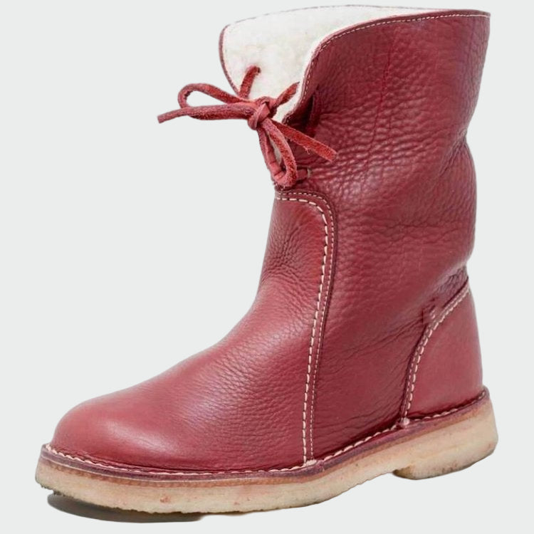 Beth | Waterproof Leather Boots with Wool Lining