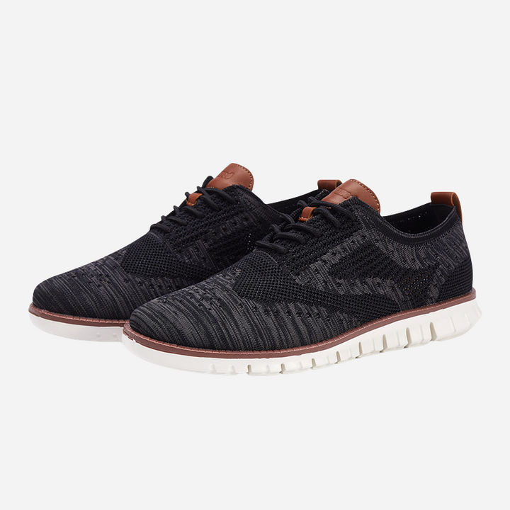 Oscar | Black Knit Trainers