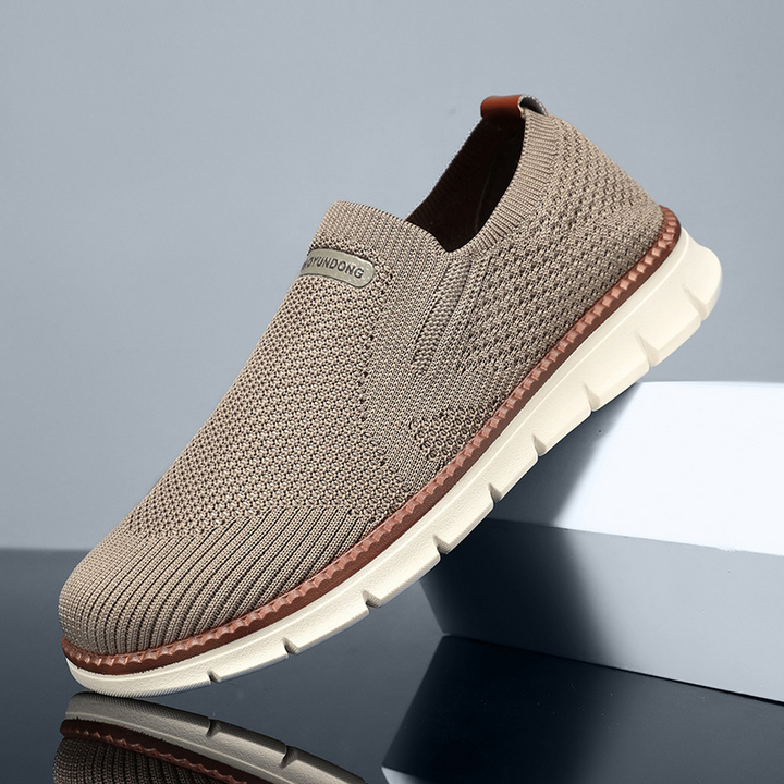 Oliver | Black Knit Slip-On Trainers