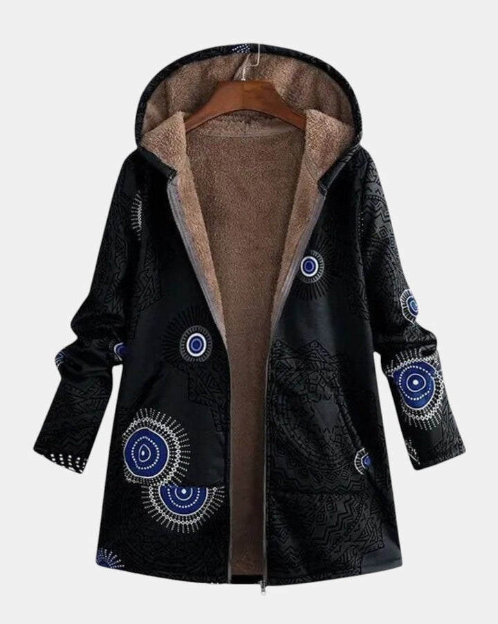 Sage Tribal Pattern Sherpa Jacket