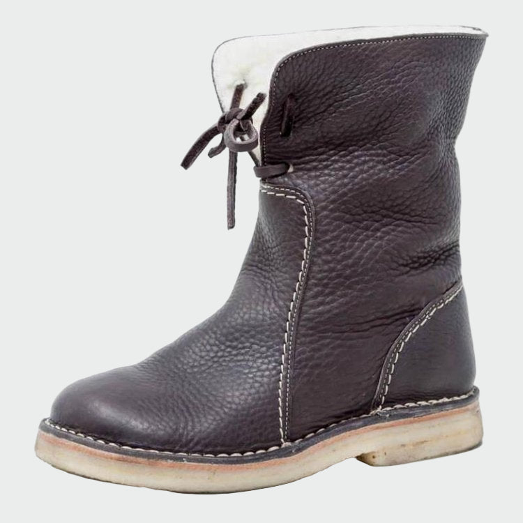 Beth | Waterproof Leather Boots with Wool Lining