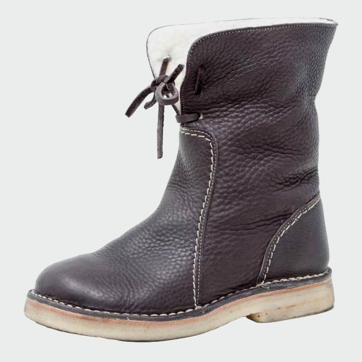 Beth | Waterproof Leather Boots with Wool Lining