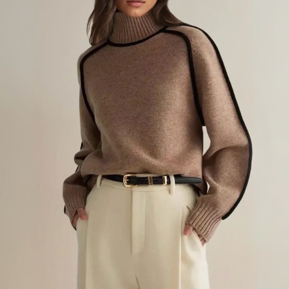 Carine | Chic High-Neck Jumper