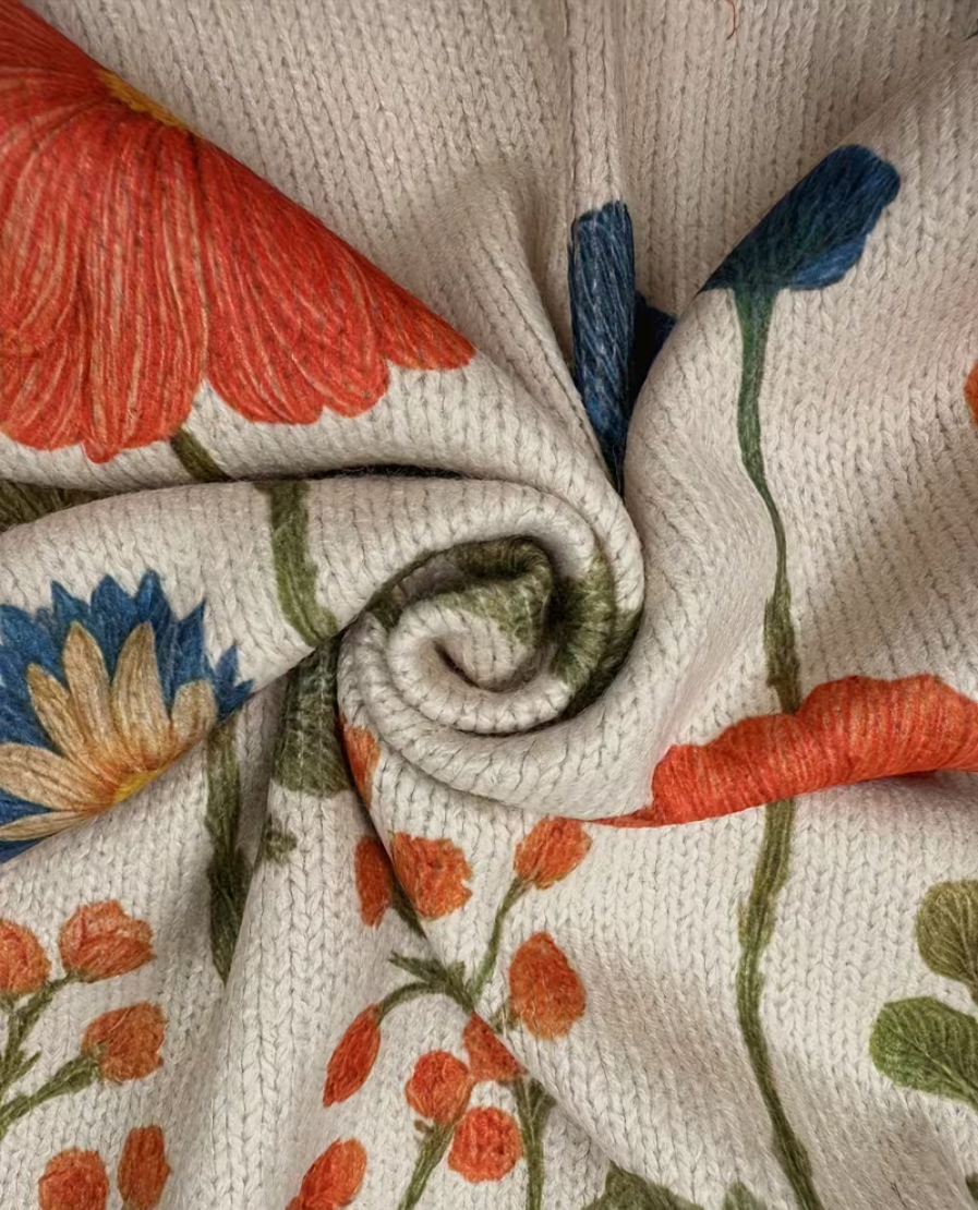 Brianna - Wildflower Field Zip-Up Cardigan