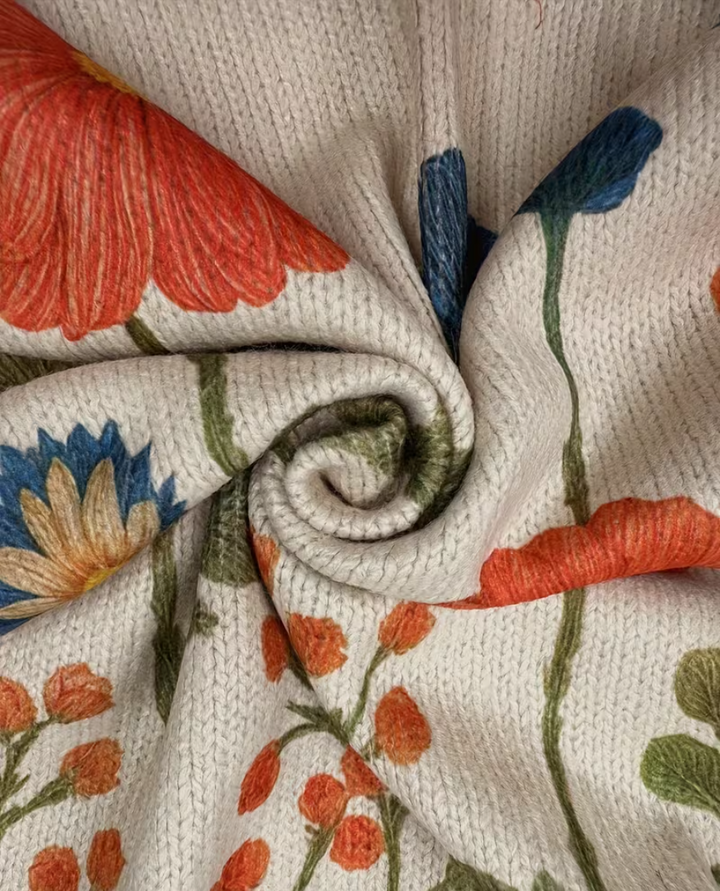 Brianna - Wildflower Field Zip-Up Cardigan