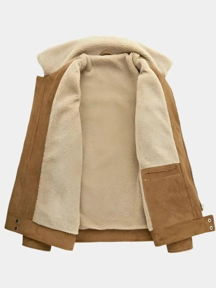 Sebastian | Tan Zip-Front Jacket