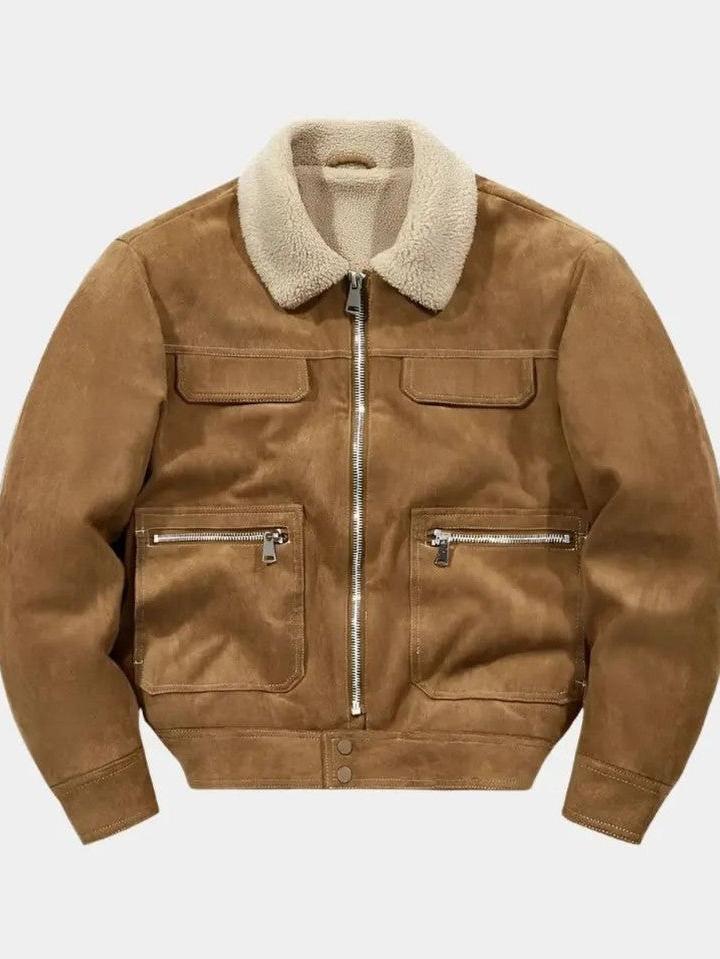 Sebastian | Tan Zip-Front Jacket
