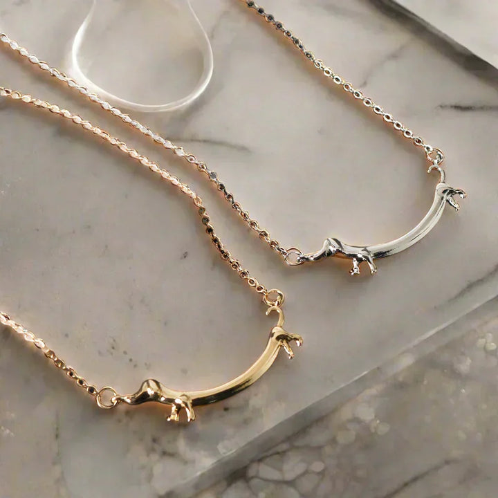 Dachshund-Inspired Gold Dog Collar