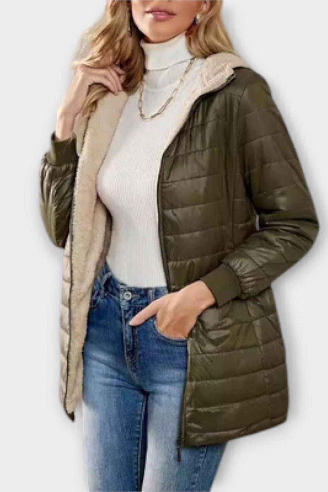 Selena | Grey Lightweight Quilted Jacket