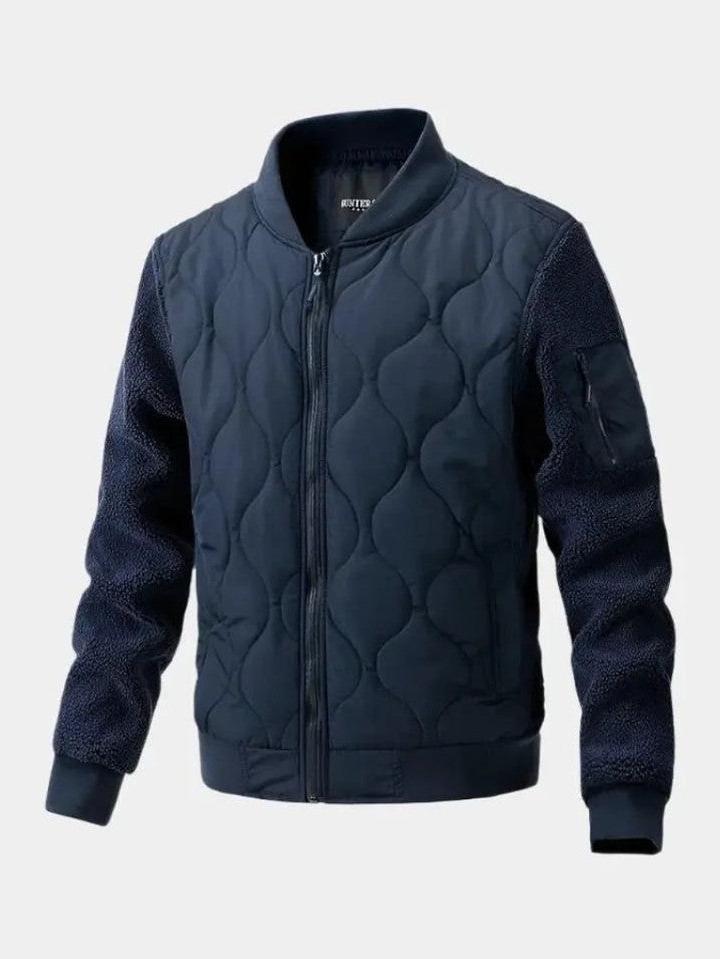Stanley | Navy Quilted Bomber Jacket
