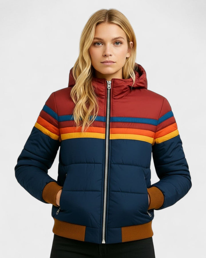 Thea | Striped Puffer Jacket