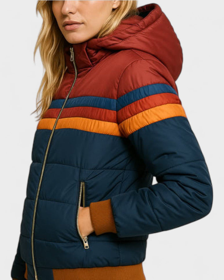 Thea | Striped Puffer Jacket