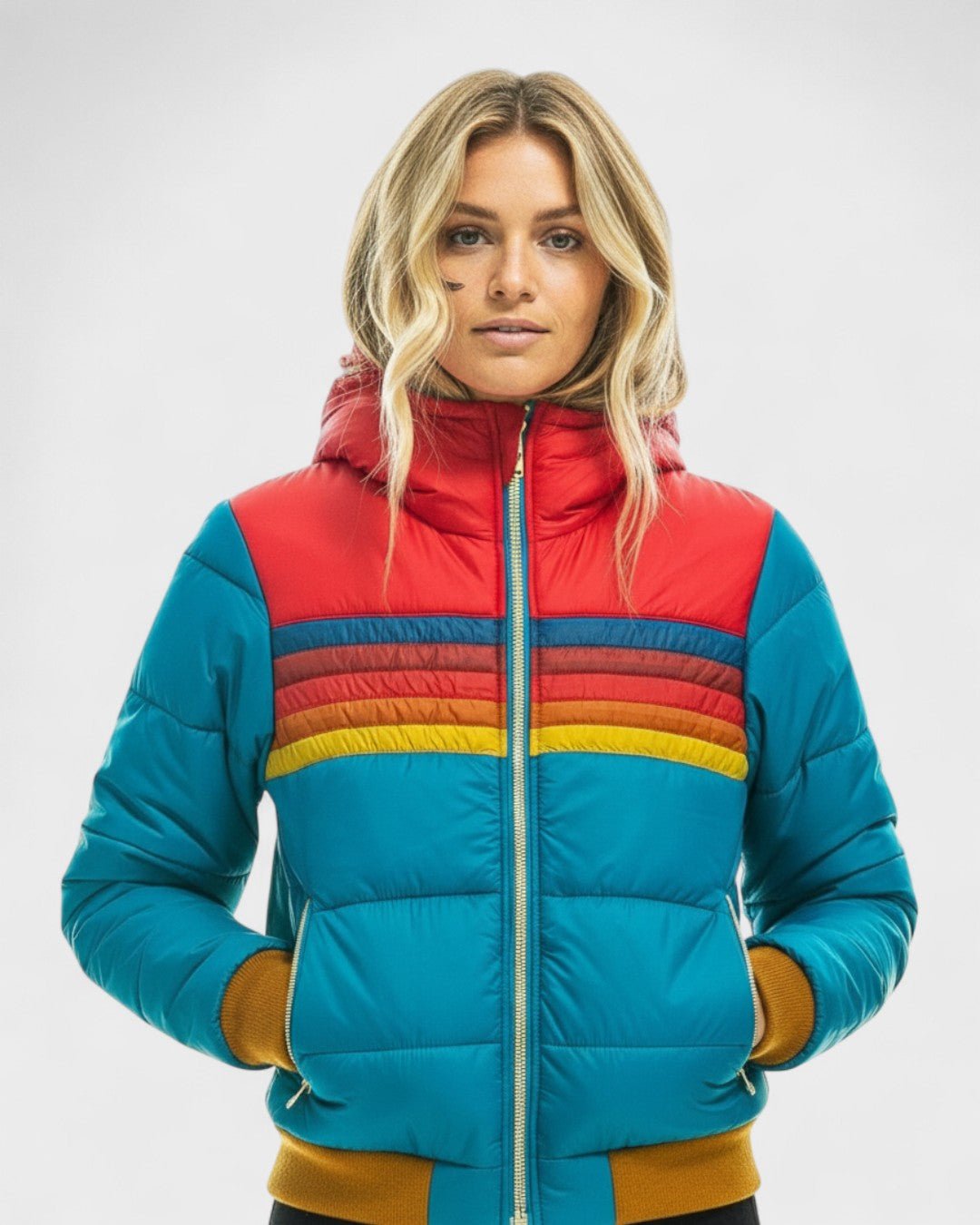 Thea | Striped Puffer Jacket