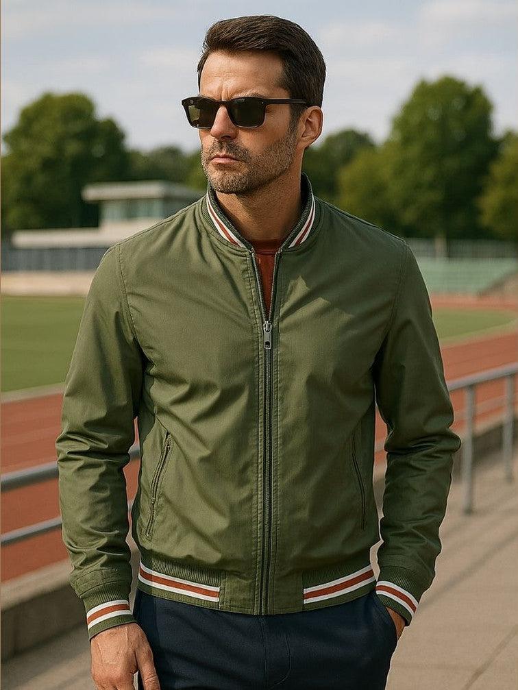 Theo | Olive Bomber Jacket