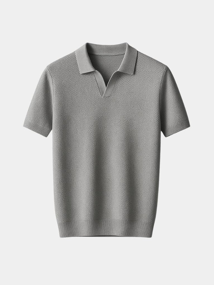 Rory | Navy Open-Collar Polo Shirt