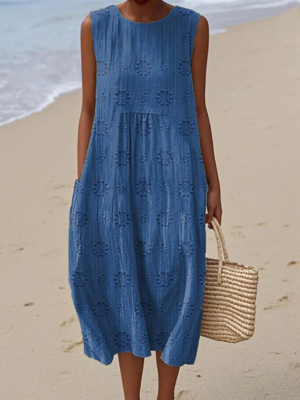 Beatrice | Embroidered Detail Midi Dress