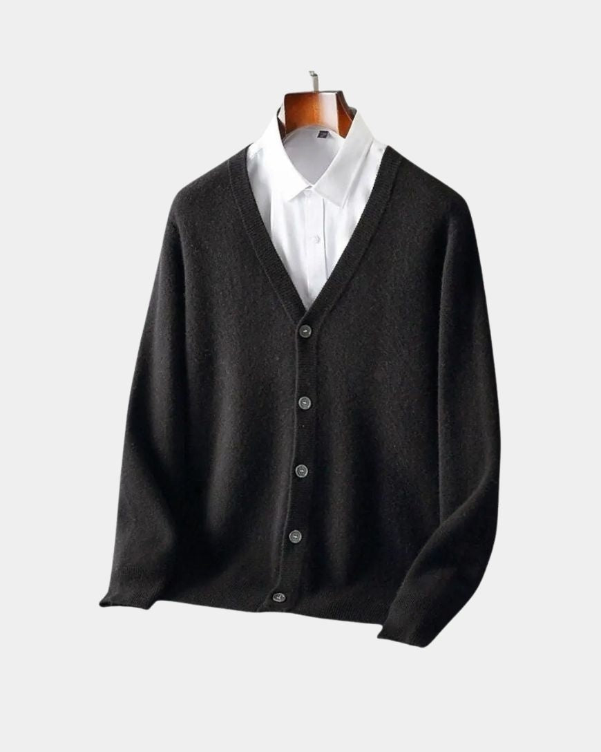 Vernon | Beige Button Cardigan