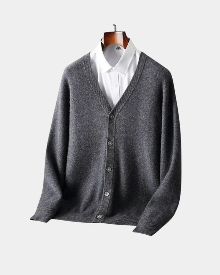 Vernon | Beige Button Cardigan
