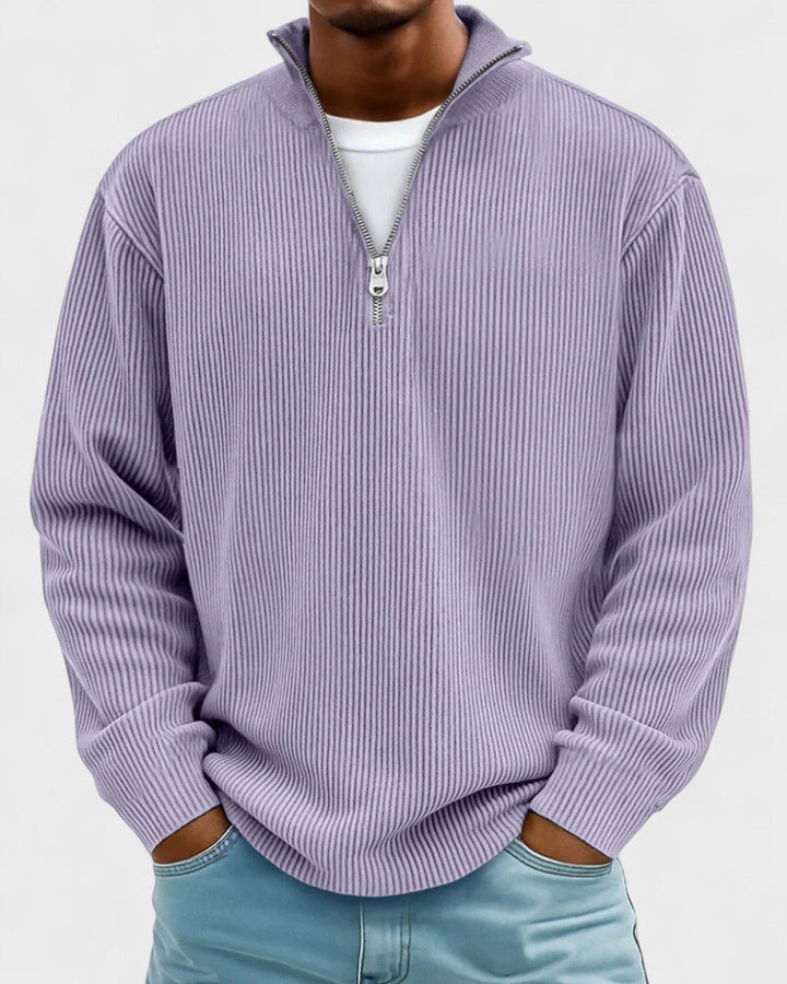 Gregory | Burgundy Half-Zip Jumper
