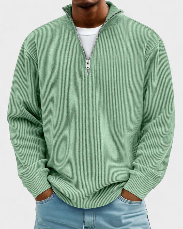 Gregory | Burgundy Half-Zip Jumper